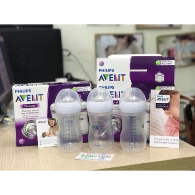 Bình sữa Avent thuỷ tinh 120ml,125ml,260ml (tách lẻ set)