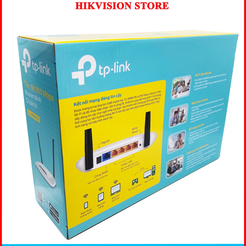 Bộ phát wifi TPLink 841N - Chính Hãng Bảo Hành 24 tháng