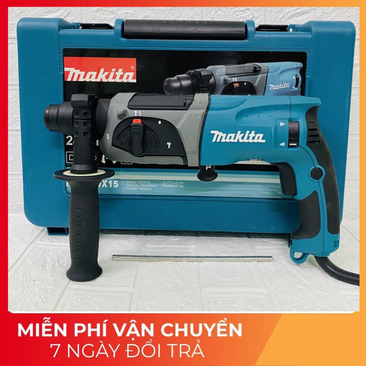 Máy khoan đục bê tông Makita HR2470F, tặng 5 MŨI KHOAN VÀ ĐỤC cao câp _ Nhật Việt official .