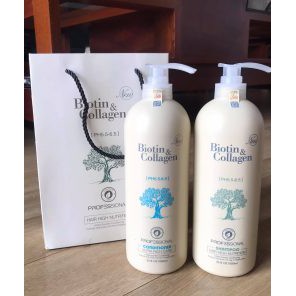BỘ DẦU GỘI DẦU XẢ BIOTIN CHỐNG RỤNG VÀ KÍCH THÍCH MỌC TÓC BIOTIN & COLAGEN 1000ML | BigBuy360 - bigbuy360.vn