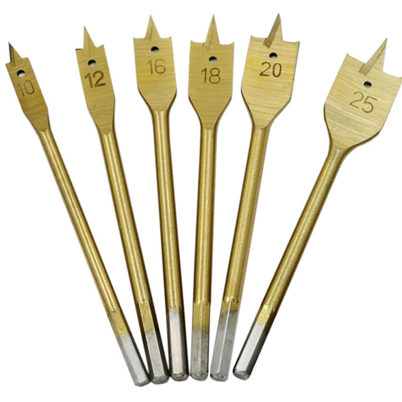 Bộ 6 Mũi Khoan Gỗ Mạ Titan