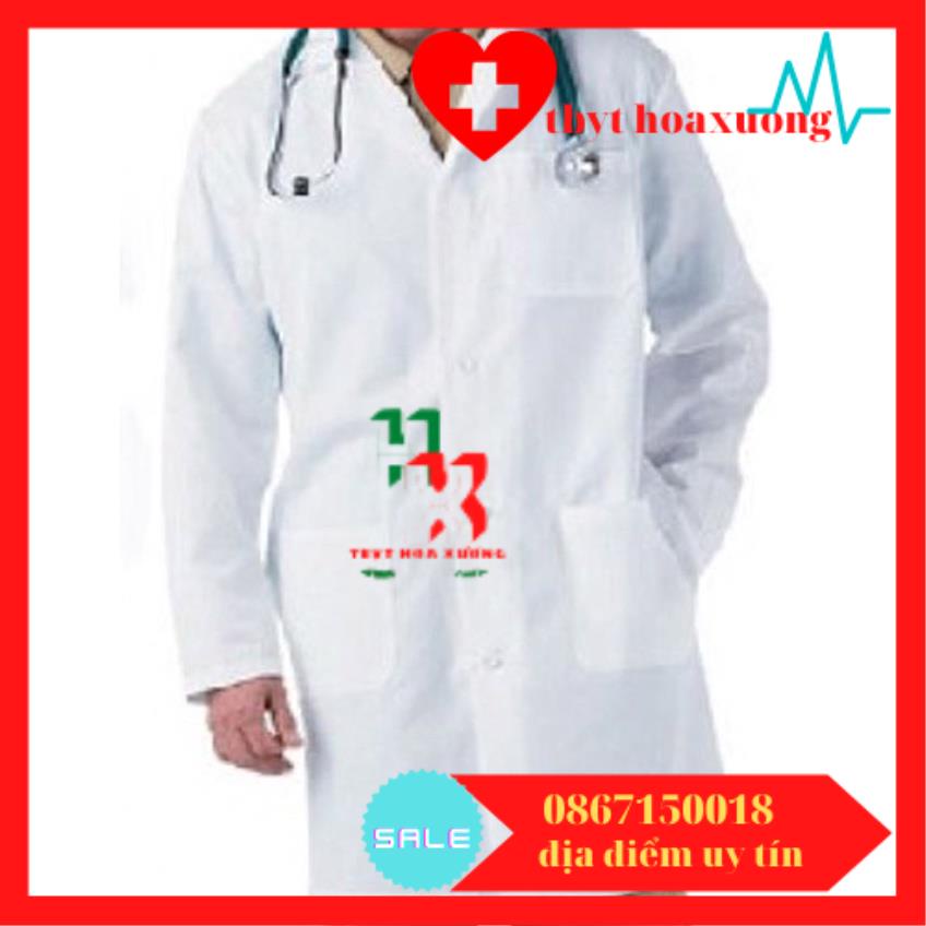 Áo blouse, áo choàng bác sĩ, dược sĩ, phòng thí nghiệm nam dài tay, dáng dài