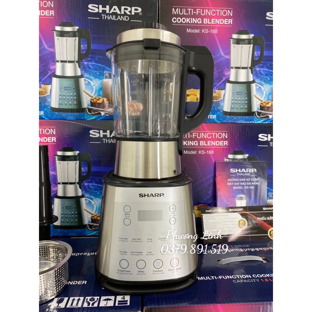 Máy Làm Sữa Hạt SHARP KS168 -  Bảo hành 12 tháng - Đổi mới trong vòng 7 ngày đầu