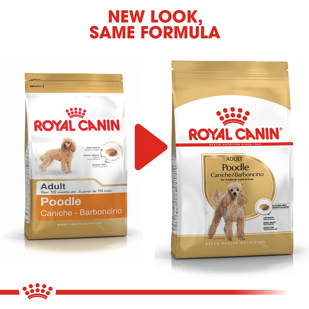 1.5kg(❁´◡`❁)ROYAL CANIN POODLE ADULT Duy trì sức khoẻ của lông Hình dạng hạt độc quyền giúp chó dễ dàng nhai,