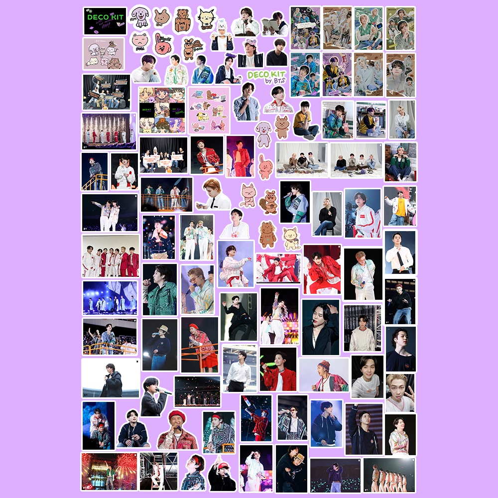 Set 100 Sticker BTS Dễ Thương Dán Trang Trí Sổ Tay