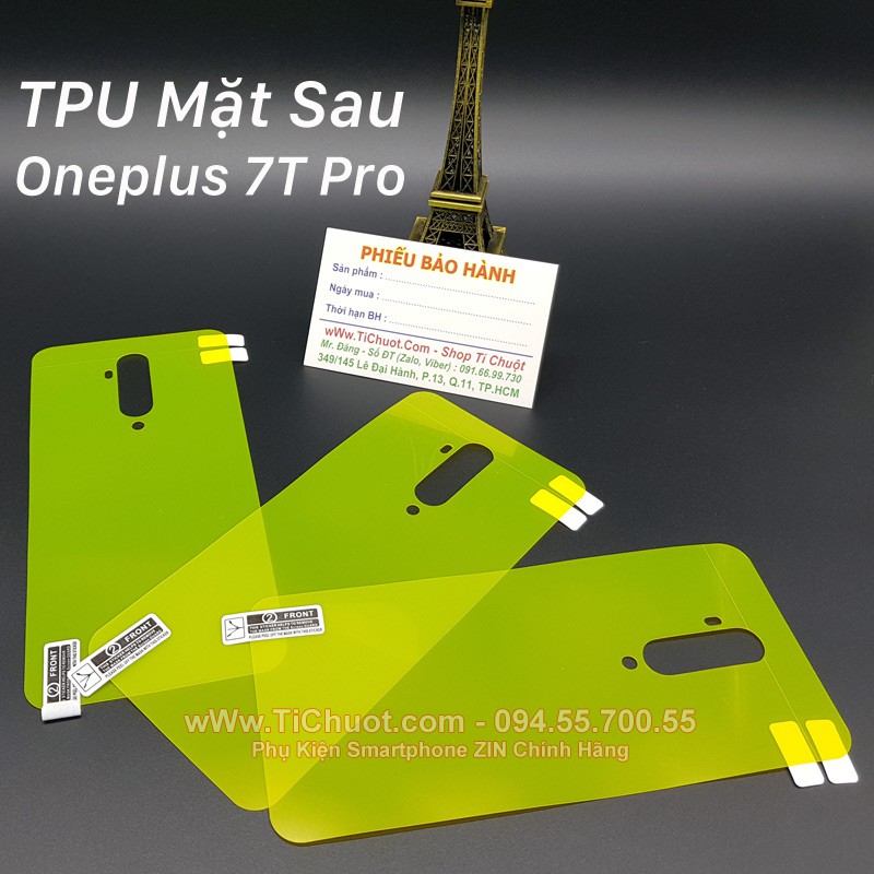 [Mặt Sau] Dán TPU OnePlus 7T Pro Cường Lực Dẻo Trong Suốt