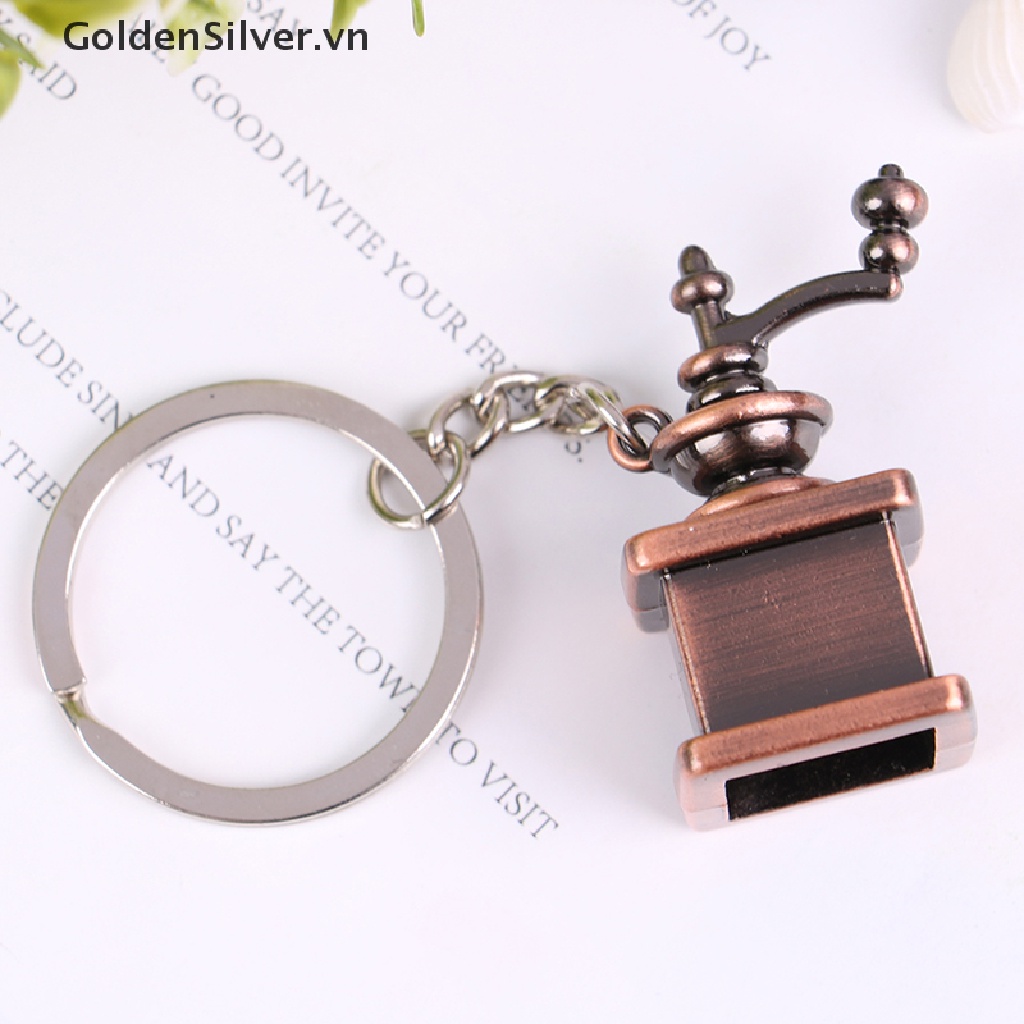 Móc Khóa Màu Bạc / Màu Cà Phê Thời Trang