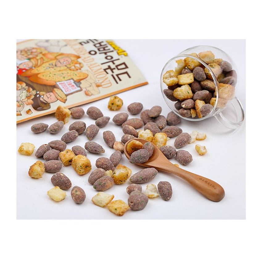 [MỚI] Hạt Hạnh nhân Mix Bánh mì Bơ Tỏi kiểu Pháp HBAF 210g