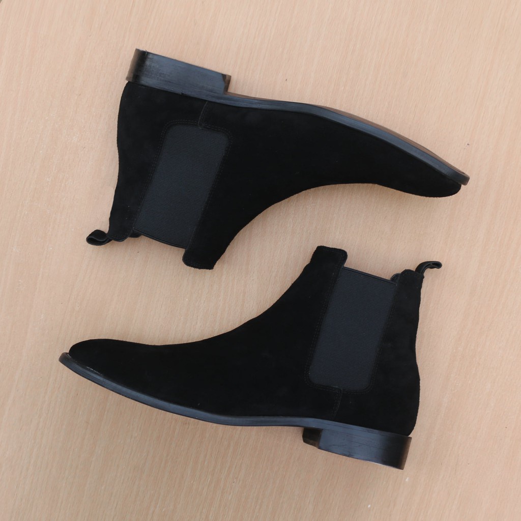 giày boot nam chealse boots da lộn cao cấp phom dáng chuẩn âo cổ cao đế cao su non hỗ trợ tăng chiều cao