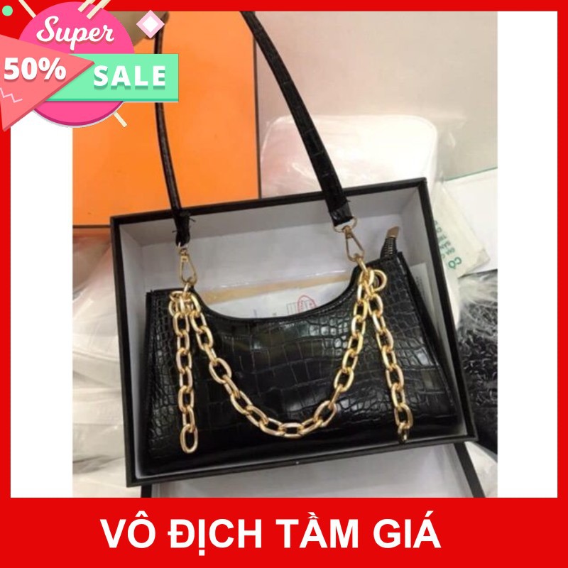 TÚI XÁCH NỮ kẹp nách Vân Rắn - Minbag
