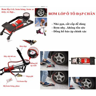 Bơm đạp chân xe máy, xe đạp, ô tô cao cấp