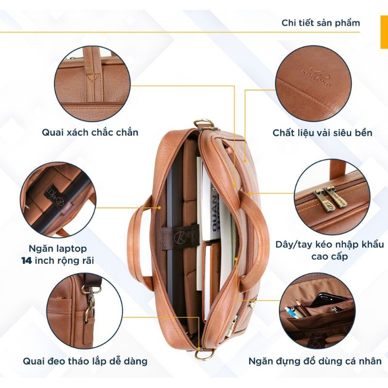Cặp Da PU Văn Phòng Cao Cấp kim long kL653