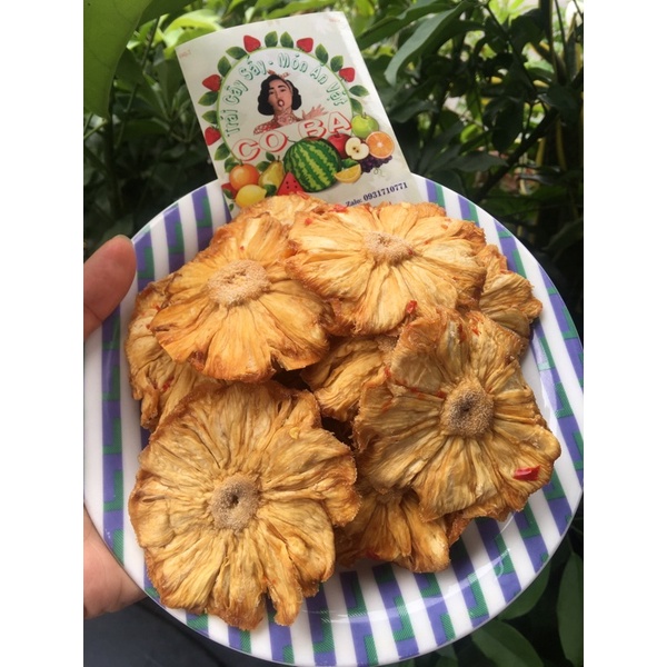 Thơm sấy dẻo muối ớt 250gr - 500gr - TRÁI CÂY SẤY CÔ BA
