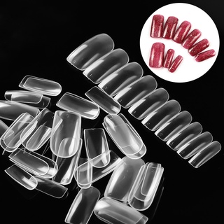 Coscelia Trong Suốt / Trắng 50 Chiếc Đầu Móng Tay Thiết Kế Móng Tay Giả Khuôn Làm Móng Tay DIY Dụng Cụ