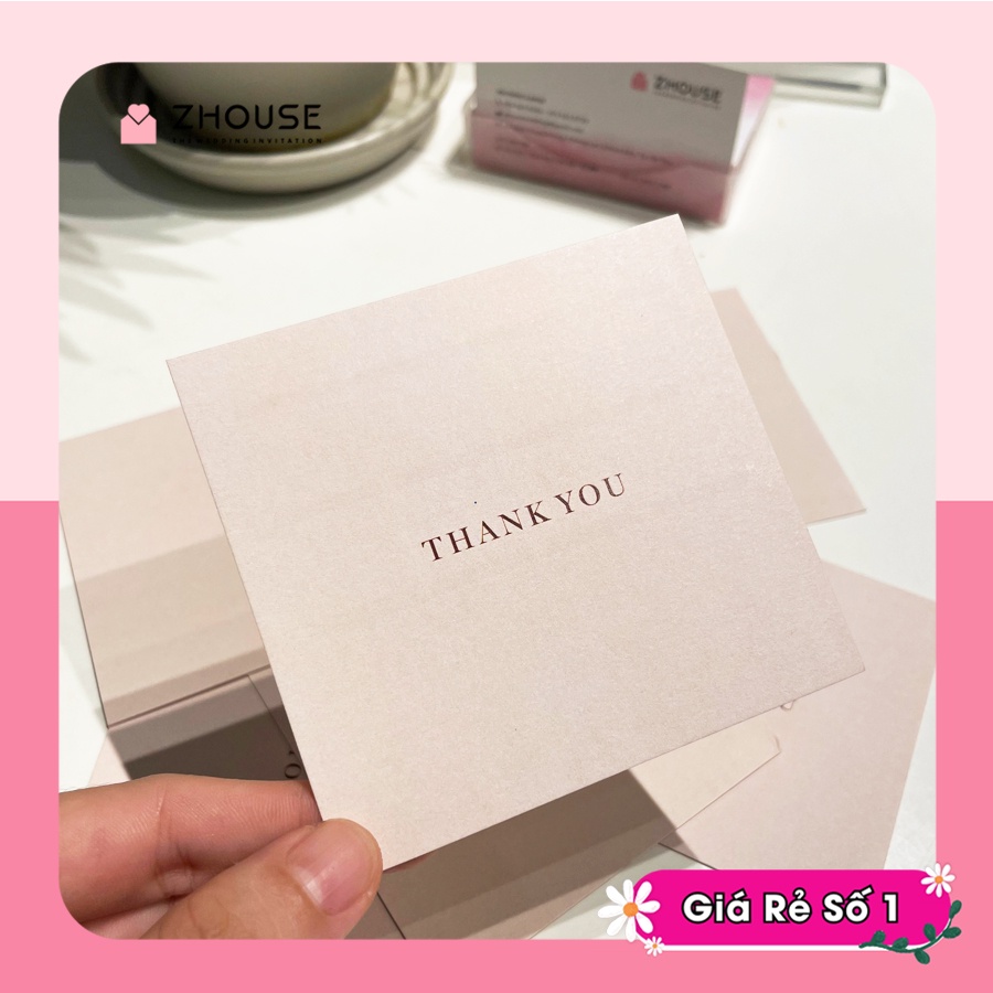 COMBO 10 Card cám ơn, thiệp cảm ơn hoặc Thank you card màu kem kèm lịch 2021