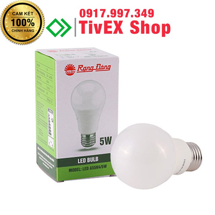 Bóng Đèn LED Rạng Đông bulb tròn sáng trắng các loại 3W-30W