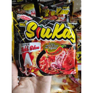 Mì siukay vị Hải Sản, bò gói 128g