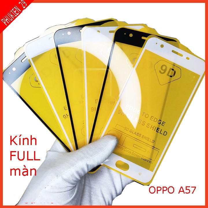 Cường lực FULL màn OPPO F3,F5,A37,A57,A59,A7,A71,A83 Tặng kèm giấy lau kính khô và ướt Educase86