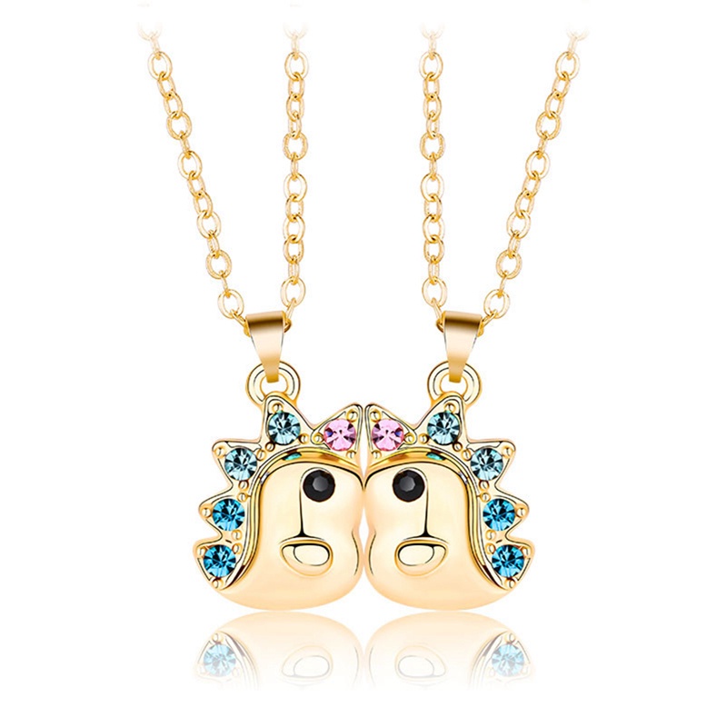 Set 2 Vòng cổ mặt hình kỳ lân đính đá zircon cho cặp đôi