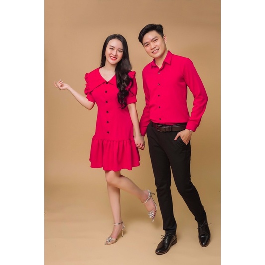 Đồ gia đình màu đỏ - phù hợp lễ -Tết - Noel - đi tiệc - áo gia đình chụp hình kỉ niệm cuối năm thôi nôi màu đỏ