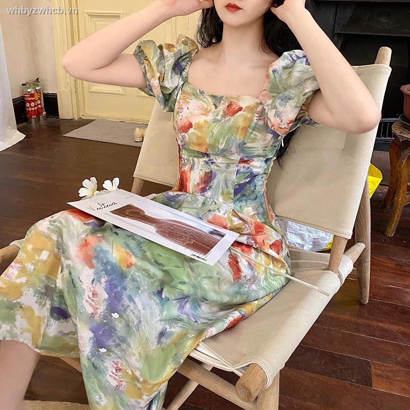 Đầm Dài Tay In Họa Tiết Tranh Sơn Dầu Cổ Điển Cho Nữ 2021 (9 Ngày) | BigBuy360 - bigbuy360.vn