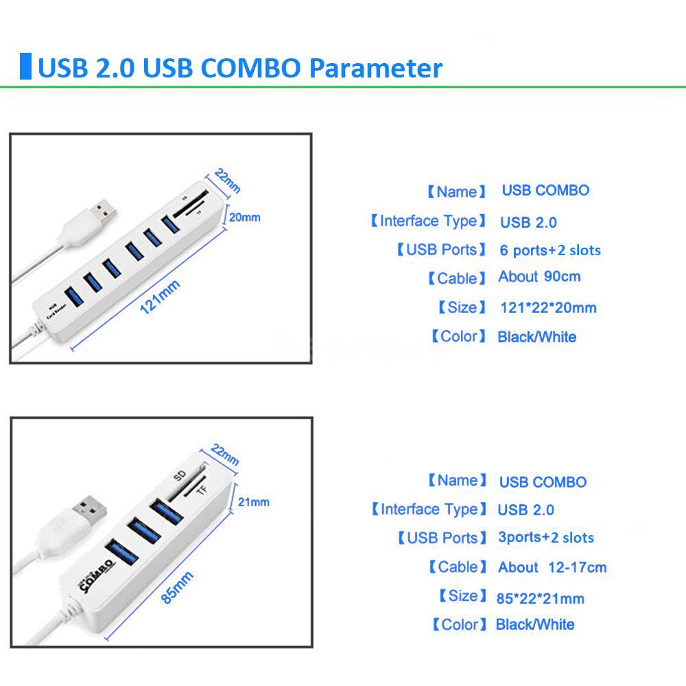 Bộ Chia Cổng Usb 3 / 6 Cổng Usb 2.0 Jdl-hsd8 Cho Máy Tính