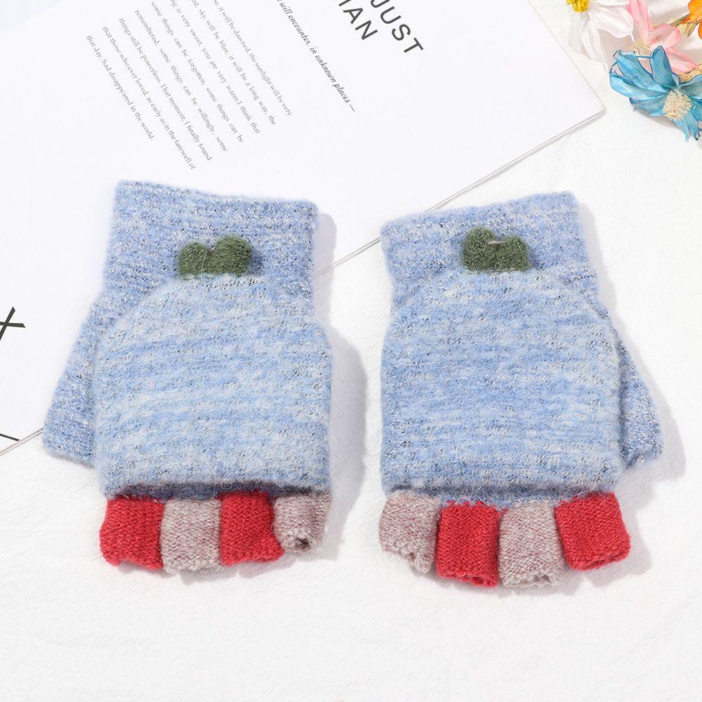 Găng Tay Dệt Kim Co Giãn Giữ Ấm Ngón Tay Thời Trang Mùa Đông