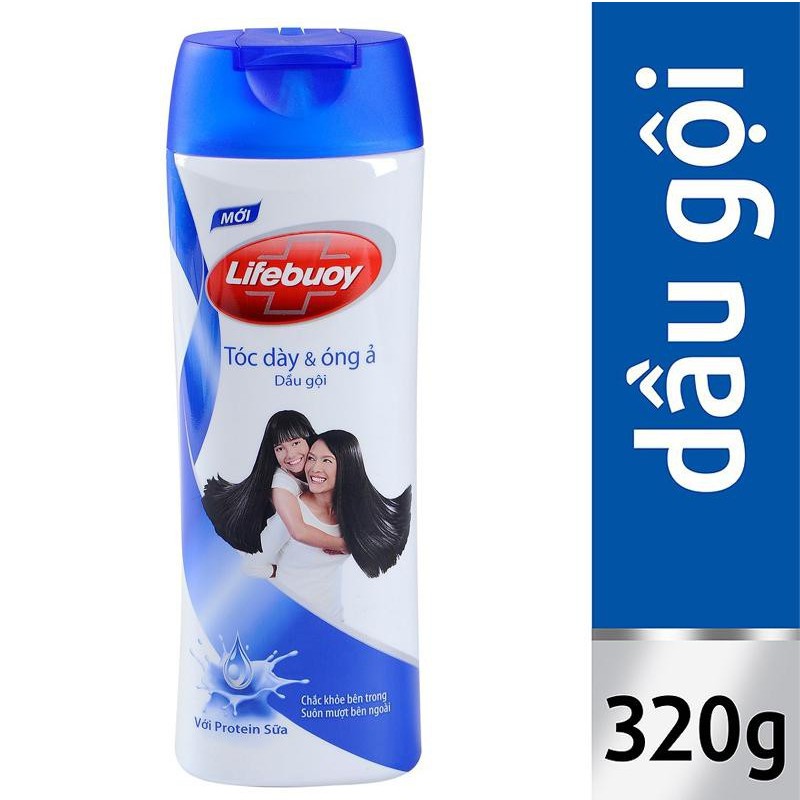 Dầu gội Lifebuoy xanh tóc dày óng ả 320g