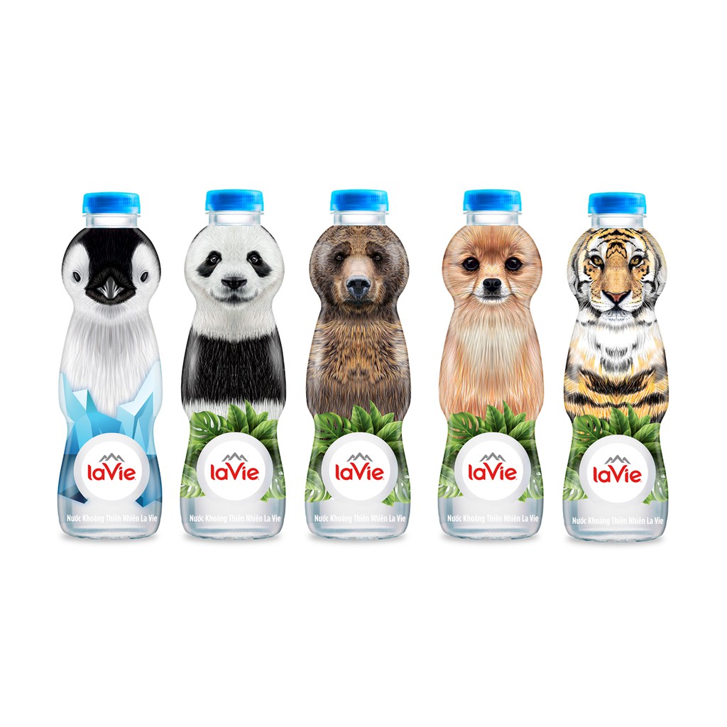 Thùng 24 chai Nước khoáng thiên nhiên La Vie Kid 330ml [(2-3 nhân vật ngẫu nhiên)/ thùng] (24 chai x 330ml)