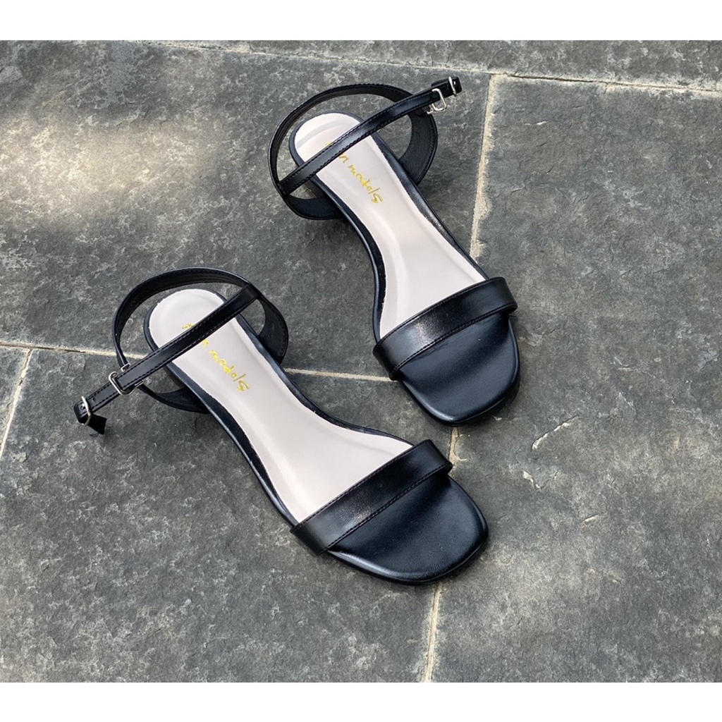 Sandal nữ/dép nữ bản ngang da mềm êm chân đế 3cm mã 112