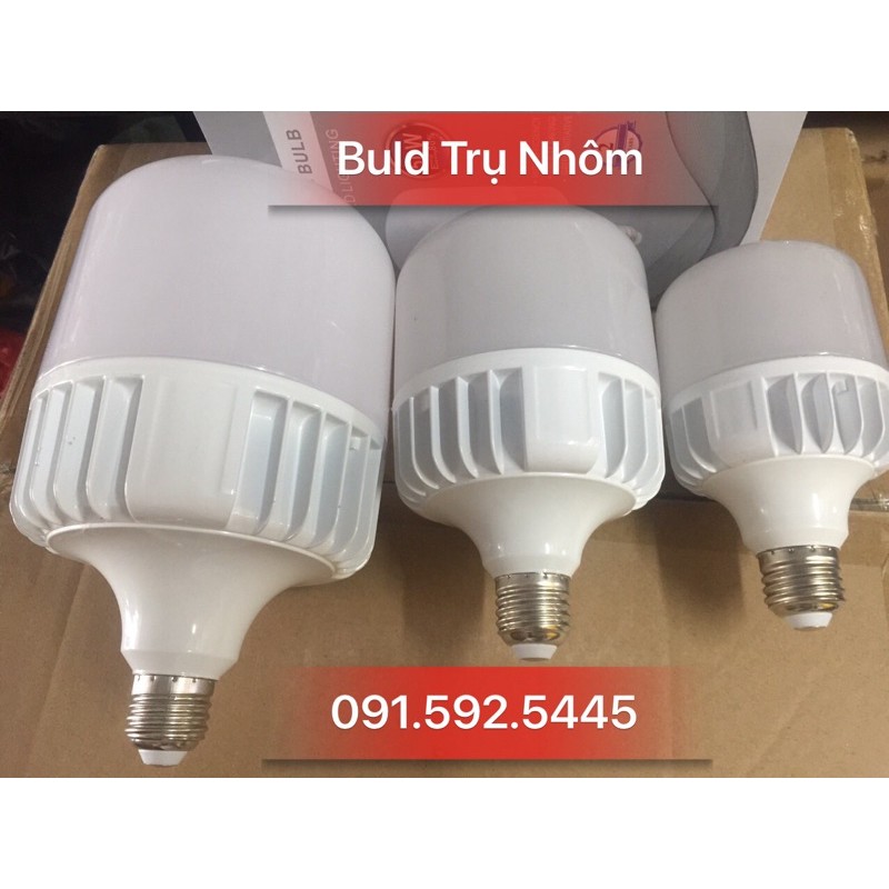 Bóng Đèn Led Tròn Buld Trụ E27 Đế Nhôm Tản Nhiệt Cao Cấp (50w, 40W, 30w, 20w) Siêu Sáng. Bảo Hành 2 năm