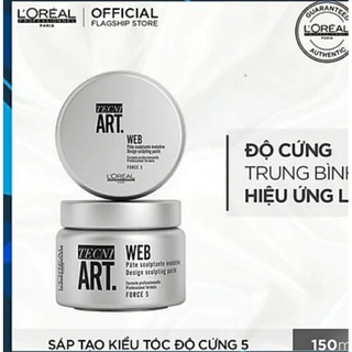 Sáp vỗ L'oreal Tecni Art Web Design sculpting paste Force 5 tạo kiểu tóc 150ml