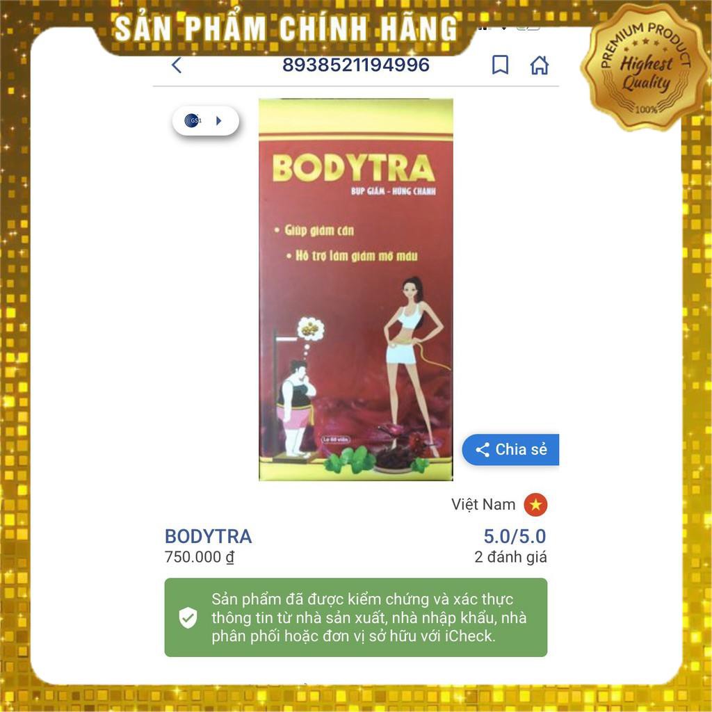 [Giảm Cân BODYTRA - Thế Hệ Mới ] Giảm 4 - 6 kg Sau 30 Ngày, Tặng Ngay Liệu Trình 30v Làm Mềm Mỡ và 15v DETOX Thải Độc