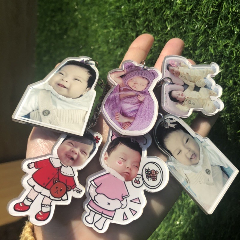 Móc khoá cắt ghép mặt chibi