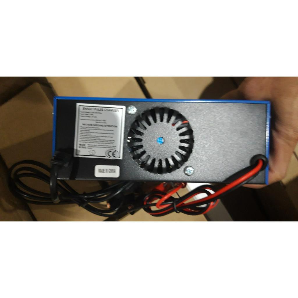 Sạc bình ắc quy 12V 24V 200Ah ANJING thông minh tự ngắt khi đầy chống ngược cực có quạt tản nhiệt