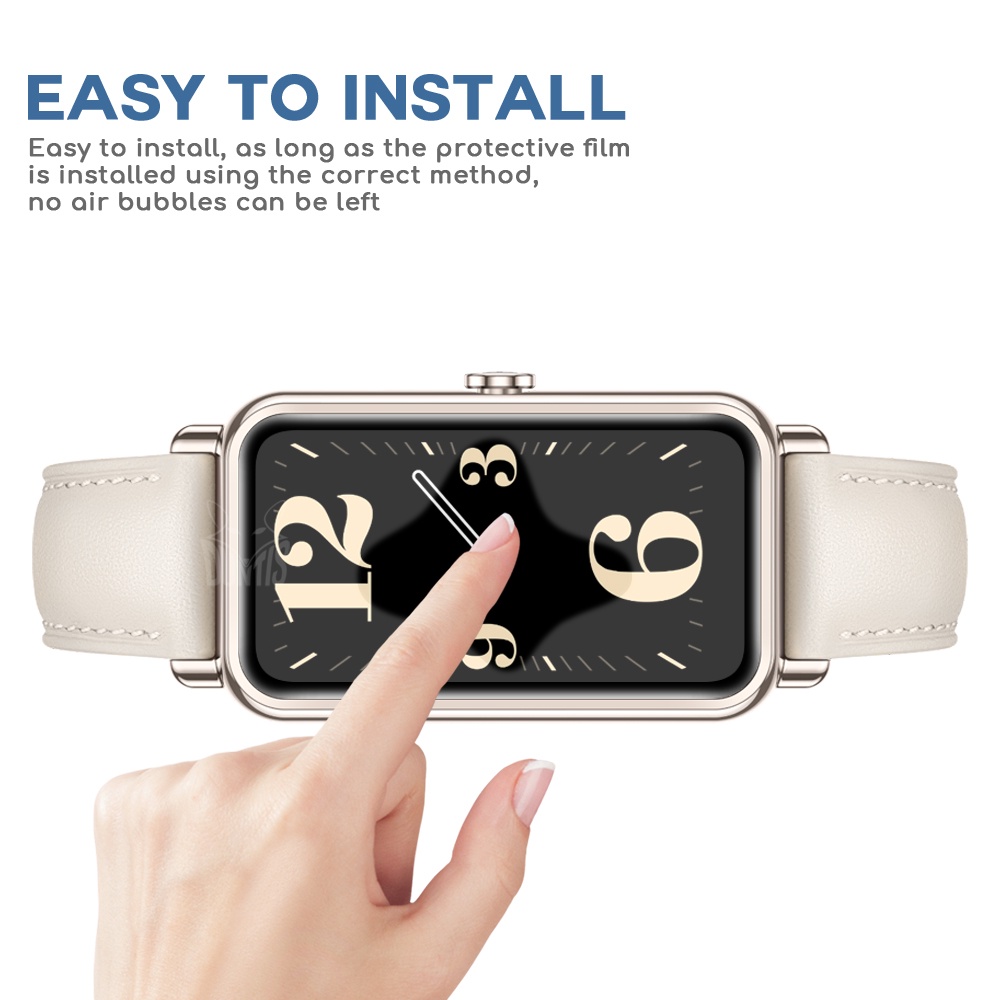 1 Miếng Dán Bảo Vệ Màn Hình Cong 9D Bằng Sợi Mềm HD Cho Đồng Hồ Huawei Watch Fit Mini