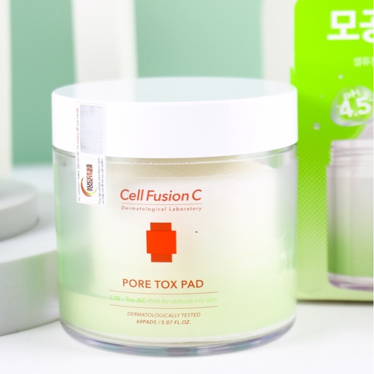 Bông se khít lỗ chân lông Cell Fusion C Pore Tox Pad Hộp 60 Miếng