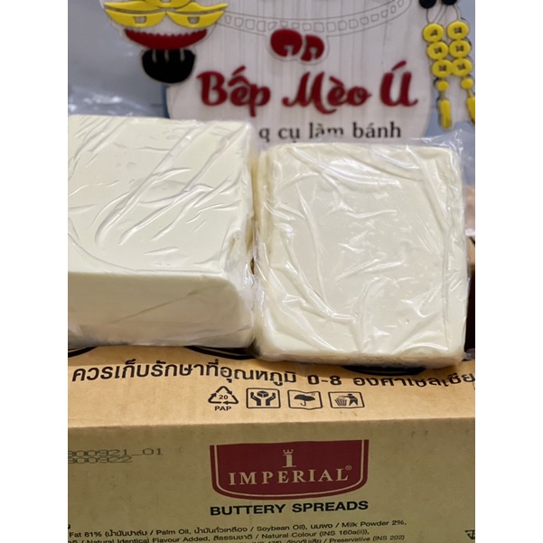 Bơ lạt trắng thực vật làm bánh Imperial Thailand 1kg