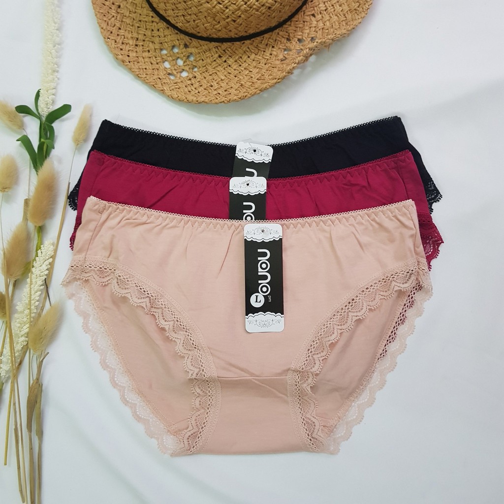 Quần lót nữ 100% Cotton Chính hãng Nano - Size từ 35kg đến 80kg - Quần lót Bigsize - Thoáng, mềm, dễ chịu