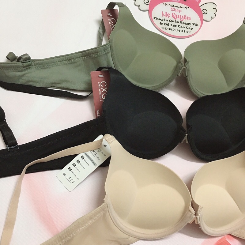Áo lót nữ quả trơn mút độn kép có gọng, quả giọt nước giúp ôm ngực tròn đầy cho phái đẹp