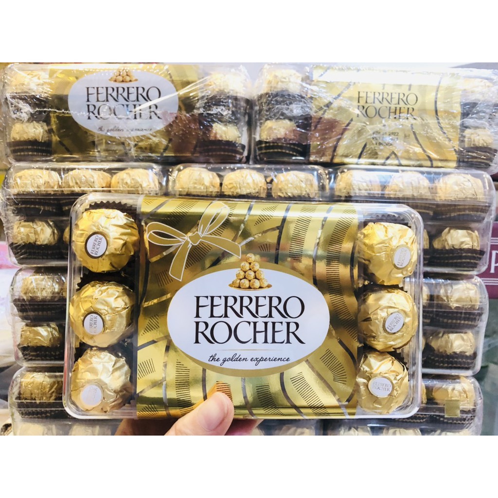 KẸO SÔ CÔ LA FERRERO ROCHER 30 VIÊN - 375GRAM FROM ITALIA
