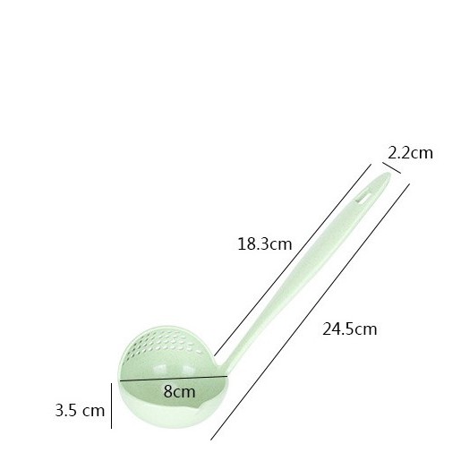 Muôi/Muỗng Múc Canh/ ăn lẩu bằng lúa mạch 2 trong 1 tiện dụng #C626
