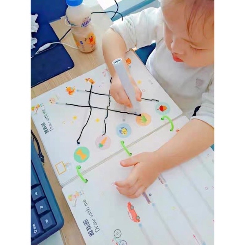 Tập Tô Nét Vẽ Thông Minh Xoá Được, Đồ Chơi Giáo Dục Sớm Cho Bé Vẽ Nét Cơ Bản Rèn Tính Kiên Trì Theo MONTESSORI