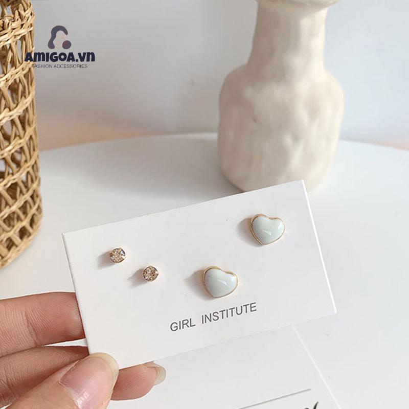 ✨✨Hoa tai hình trái tim đơn giản và tinh tế cho phụ nữ