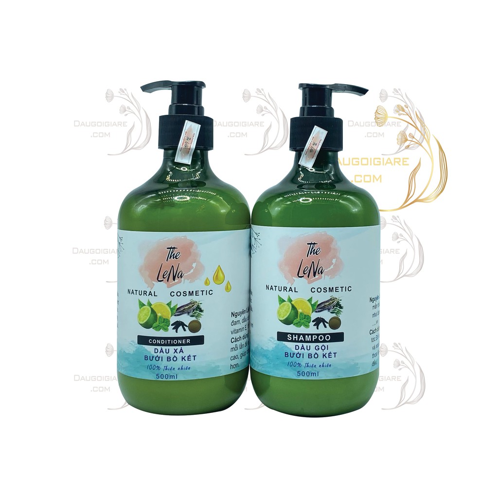 [Mã SKAMLTSM9 giảm 10% đơn 99K] DẦU GỘI DẦU XẢ BƯỞI BỒ KẾT NGỪA GÀU, RỤNG, NGỨA DA ĐẦU THE LENA 500ML (HANDMADE)