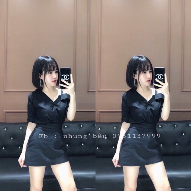 Áo sơ mi lệch vai