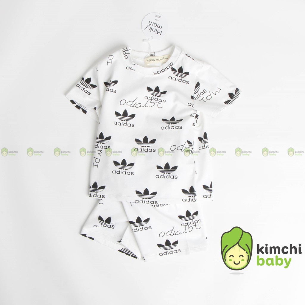 Đồ Bộ Bé Trai, Bé Gái Minky Mom Vải Cotton 100% Họa Tiết DAS IDW Sang Chảnh, Bộ Cộc Tay Cho Bé Mùa Hè MKM2121