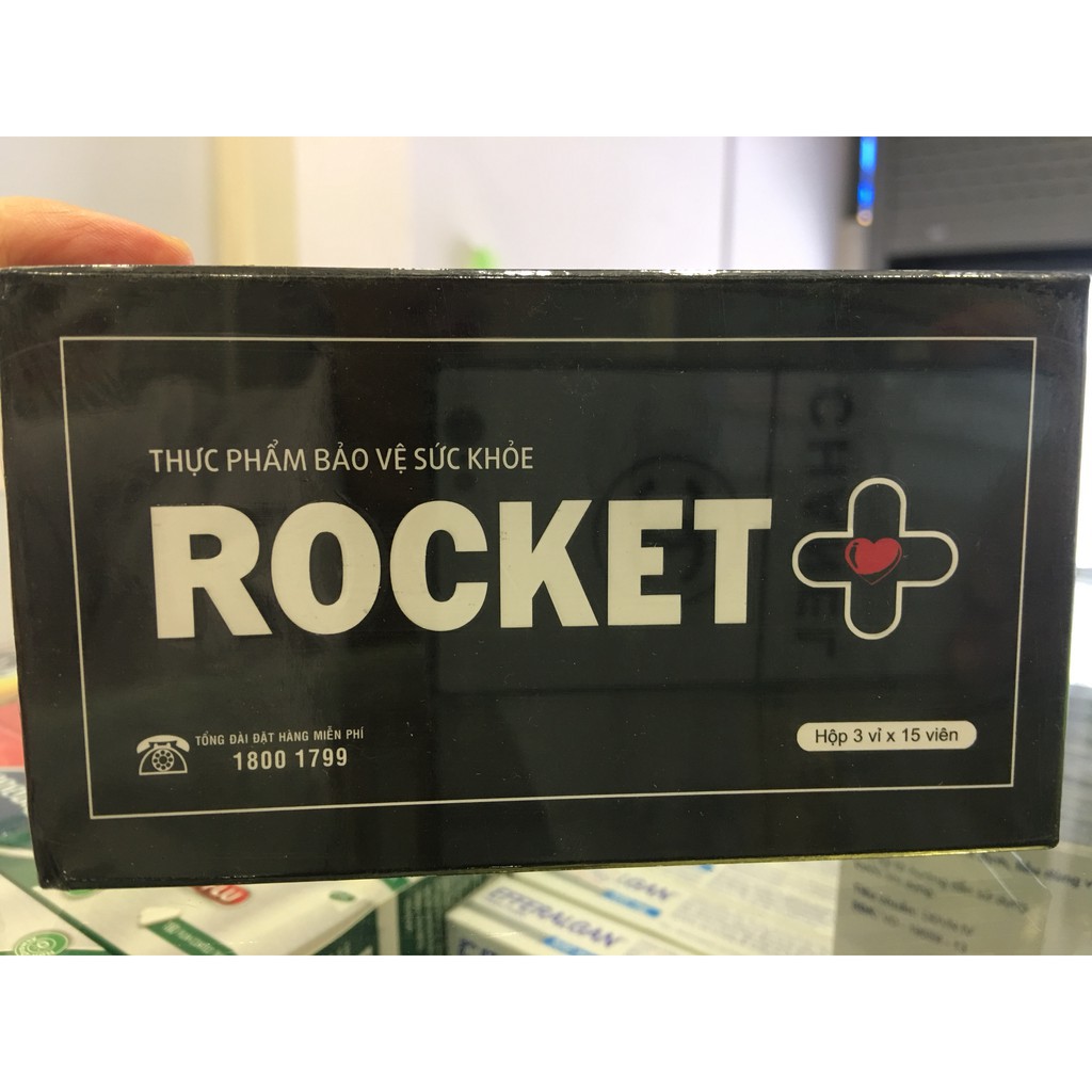 Rocket + - Rocket Plus tăng cường sinh lý nam, bổ thận tráng dương, Hộp 45 viên