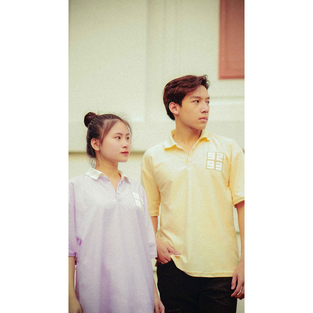 Áo Polo 9293 màu Be/Tím 100% cotton, bảo hành 1 đổi 1.