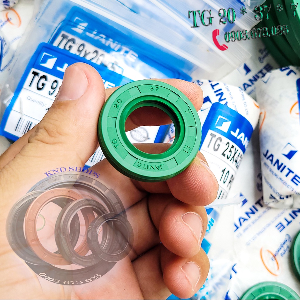 Phốt chặn dầu  nhông hộp giảm tốc Janite TG 20*37*7, Phớt chặn dầu dẫn động trục bơm bánh răng | KND Shops
